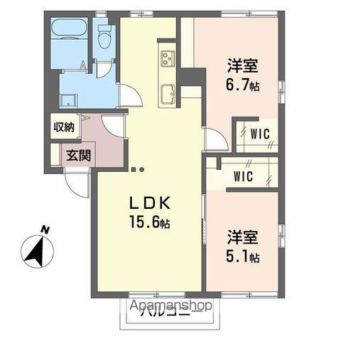 ディアス柏王(3DK/1階)の間取り写真