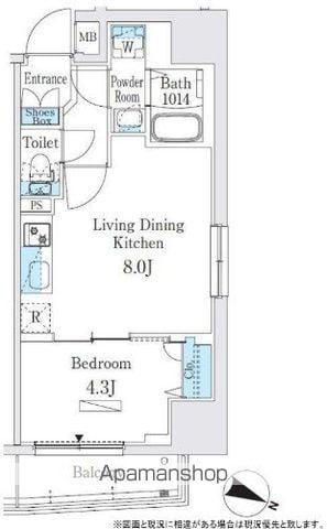 プライムブリス板橋本町(1LDK/7階)の間取り写真