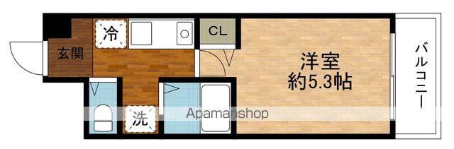 アネーロ壱番館(1K/4階)の間取り写真