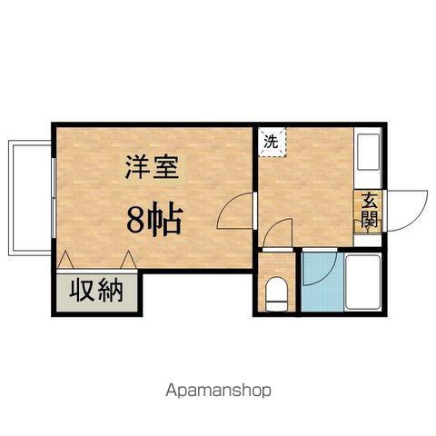 ヤングリーヴス(1K/2階)の間取り写真