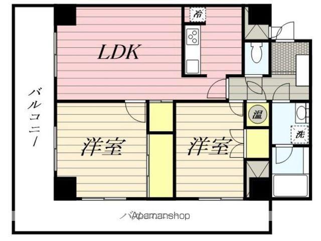 ライオンズマンショングレース天神(2LDK/4階)の間取り写真