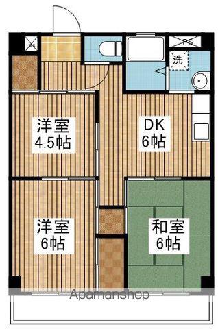 レジデンスレイクサイド(3DK/6階)の間取り写真