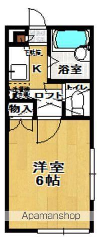 パルーム開成 A棟(1K/1階)の間取り写真