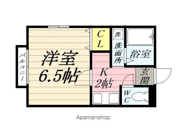 チェレステ鎌倉(1K/2階)の間取り写真