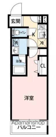 MAXIV CROS府中(1K/2階)の間取り写真