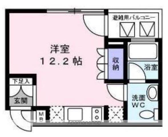 アリス・マナーガーデン銀座ウォーク(ワンルーム/3階)の間取り写真