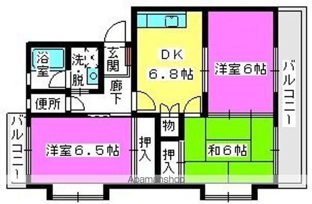 アーバンハイツ渡辺(3DK/2階)の間取り写真