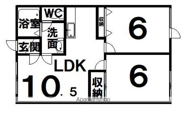 グリーンハイツ佐藤(1LDK/1階)の間取り写真