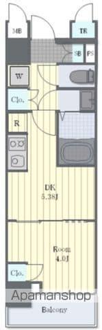 クレストコート町屋(1DK/10階)の間取り写真