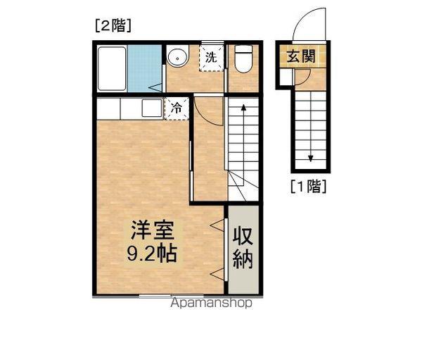 アウル西見前(1K/2階)の間取り写真