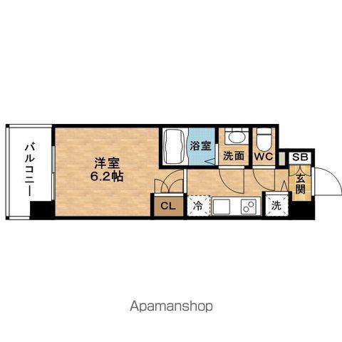 SCUTEUMEDAHIGASHI(1K/3階)の間取り写真