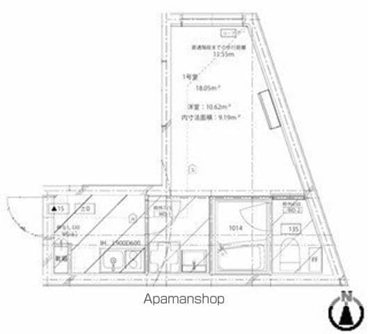 LUDENS練馬Ⅱ(1K/2階)の間取り写真