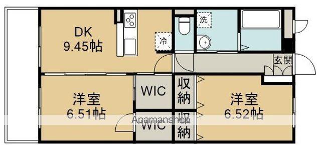 DEAR NEST関間(2DK/1階)の間取り写真