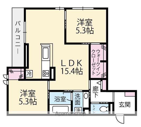 GRADIENCE A(2LDK/3階)の間取り写真