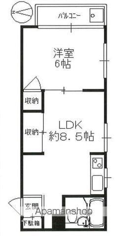 メゾン・ロゼ(1DK/2階)の間取り写真