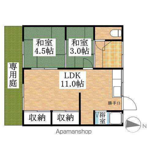 名鉄犬山線 西春駅 徒歩14分 1階建 築52年(2LDK)の間取り写真