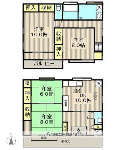 総武・中央緩行線 小岩駅 徒歩6分 2階建 築40年(4DK)の間取り写真