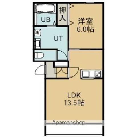 ル スリール(1LDK/1階)の間取り写真