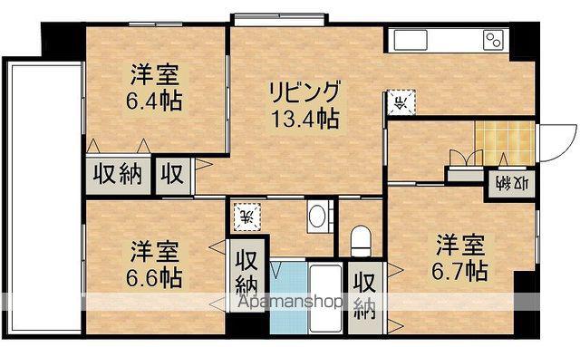 ハグ・テラス(3LDK/7階)の間取り写真