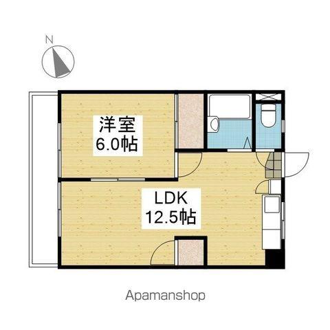カーサ北久米(1LDK/1階)の間取り写真