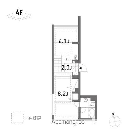 APARTMENT NONET(1DK/4階)の間取り写真