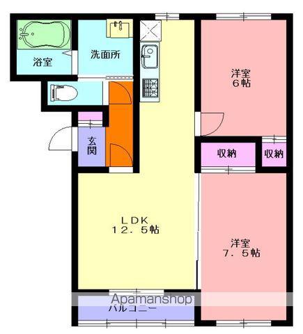 Eパレス宮下(2LDK/2階)の間取り写真