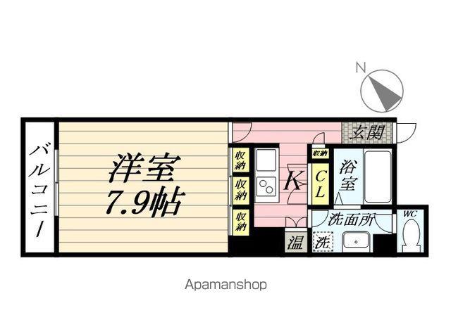 LEON-K(1K/6階)の間取り写真