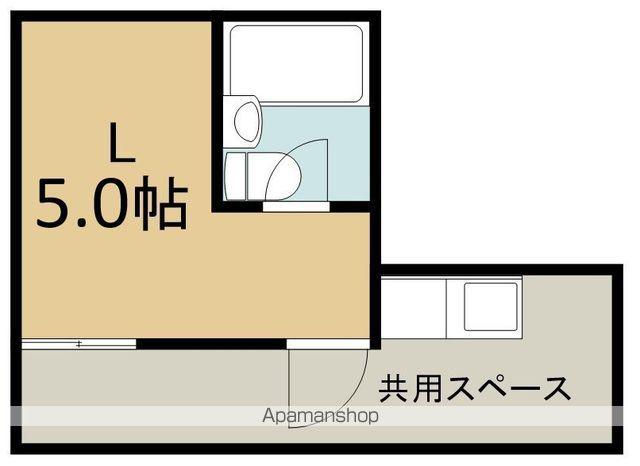 ロジングやなぎだⅡ(ワンルーム/2階)の間取り写真