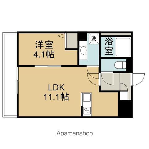 高津ビル(1LDK/3階)の間取り写真