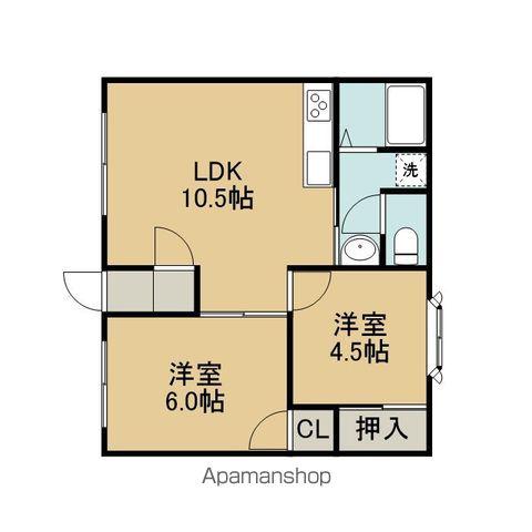 ハイツネーブル(2LDK/2階)の間取り写真