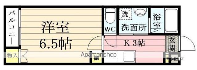 メゾンエスポワール堤町(1K/1階)の間取り写真