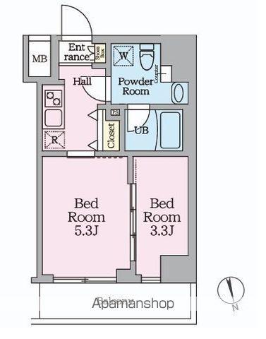 HYS桜橋MIRAIS(2K/3階)の間取り写真