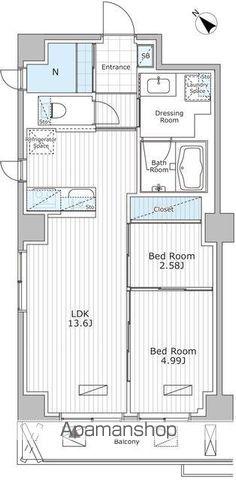 アスブルーム奥浅草(1SLDK/5階)の間取り写真
