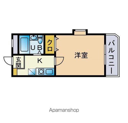 オーチャード那珂(1K/1階)の間取り写真
