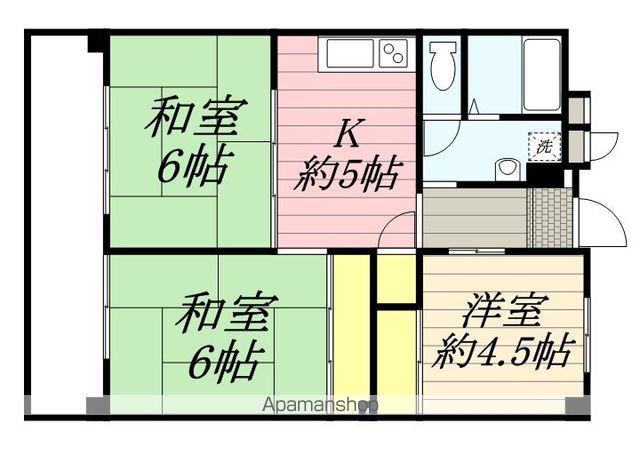 カレンシーハイツ西村(3K/6階)の間取り写真