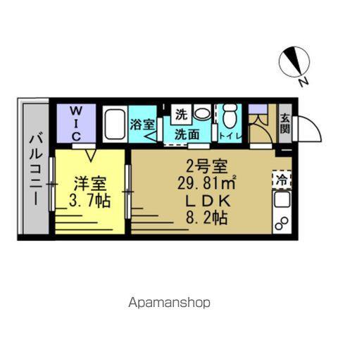 ASJ南流山(1LDK/1階)の間取り写真