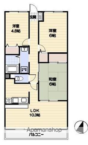 スミィード・アネックス(3LDK/6階)の間取り写真