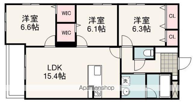 グランスタジオ幸町(3LDK/1階)の間取り写真