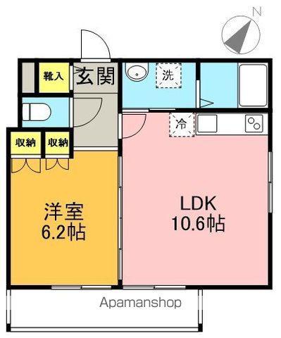 ザ・フォレスト明大前(1LDK/1階)の間取り写真