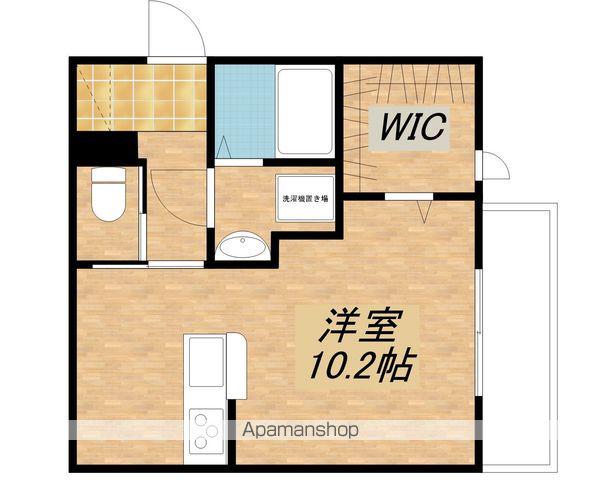 ビオット彦根 B棟(1K/2階)の間取り写真