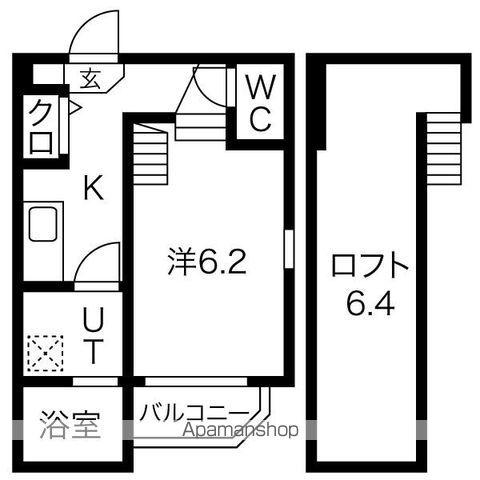 KS GARDEN 栄生2(1K/2階)の間取り写真