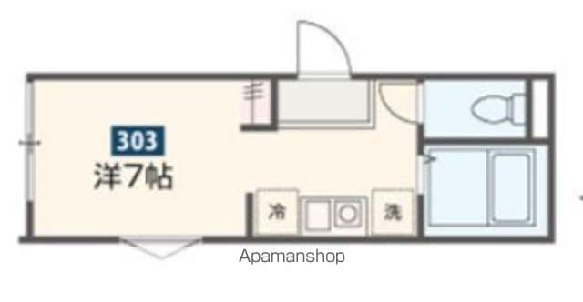 MELDIA祐天寺(ワンルーム/3階)の間取り写真