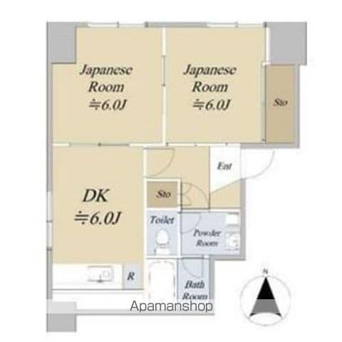 山鼻レジデンス(2DK/9階)の間取り写真