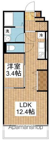 ピア旭町(1LDK/2階)の間取り写真
