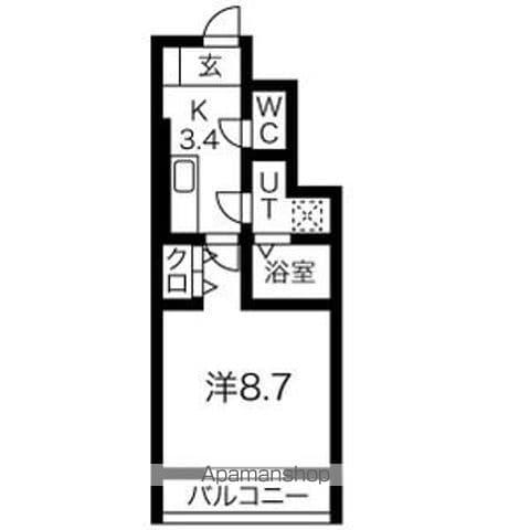 アメージングN.Y(1K/1階)の間取り写真