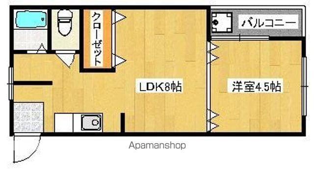 山之内サンハイツ(1LDK/3階)の間取り写真