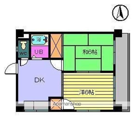 アーバンハイツ今市(2DK/3階)の間取り写真