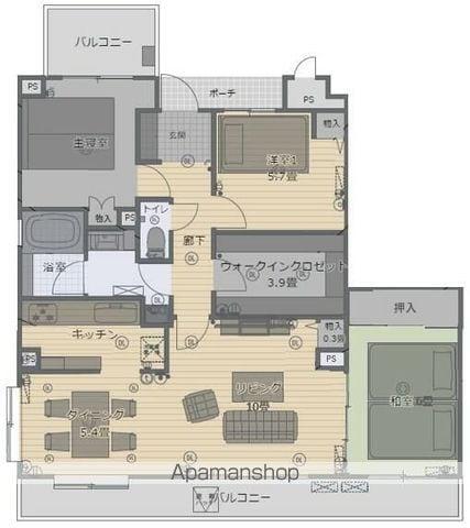 ドエル関町(3SLDK/5階)の間取り写真