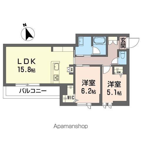 プライムフィールド(2LDK/1階)の間取り写真