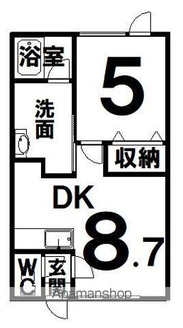 コーポカデンツァ(1LDK/1階)の間取り写真